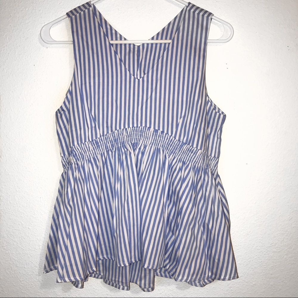 Blue & white striped shirt